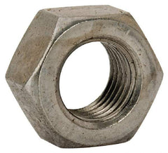 Value Collection - 7/16-20 UNF Steel Right Hand Hex Nut - 11/16" Across Flats, 3/8" High, Uncoated - Eagle Tool & Supply