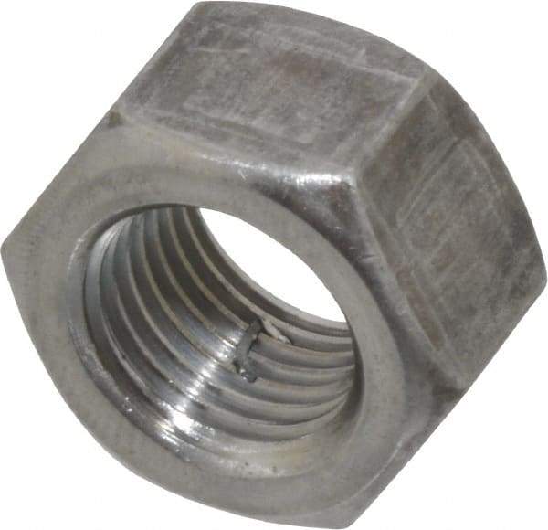 Value Collection - 1/2-20 UNF Steel Right Hand Hex Nut - 3/4" Across Flats, 7/16" High, Uncoated - Eagle Tool & Supply