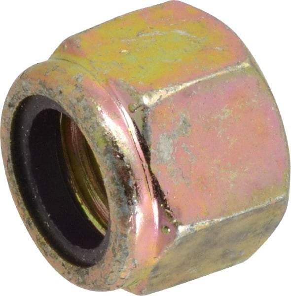 Value Collection - 3/4-10 UNC Grade 8 Hex Lock Nut with Nylon Insert - 1-1/16" Width Across Flats, 7/8" High, Zinc Yellow Dichromate Finish - Eagle Tool & Supply