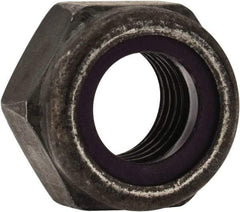 Value Collection - 5/16-24 UNF Grade 8 Hex Lock Nut with Nylon Insert - 1/2" Width Across Flats, 11/32" High, Uncoated - Eagle Tool & Supply