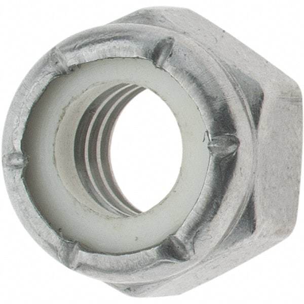 Value Collection - 5/16-18 UNC 316 Hex Lock Nut with Nylon Insert - 1/2" Width Across Flats, 11/32" High - Eagle Tool & Supply