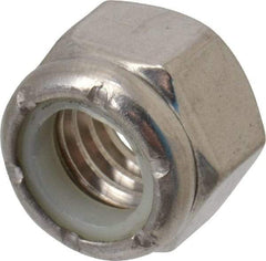 Value Collection - 7/16-14 UNC 316 Hex Lock Nut with Nylon Insert - 5/8" Width Across Flats, 29/64" High - Eagle Tool & Supply