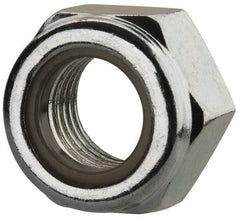 Value Collection - M14x1.50 Metric Fine Grade 8 Hex Lock Nut with Nylon Insert - 14mm High, Zinc-Plated Finish - Eagle Tool & Supply