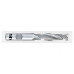 3/8 Dia. x 3-1/4 Overall Length 2-Flute Square End HSS-CO SE End Mill-Round Shank-Center Cutting-Uncoated - Eagle Tool & Supply