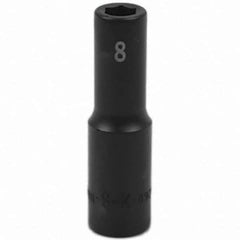 SK - Impact Socket - 3/8"DR 8MM DEEP IMPACT SOCKET - Eagle Tool & Supply