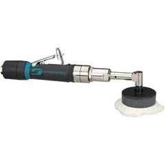 Dynabrade - 3" Pad Diam, 3,200 RPM, 0.4 hp, Handheld Pneumatic Buffer - 26 CFM, 1/4-20" Spindle Thread, 1/4" Inlet - Eagle Tool & Supply