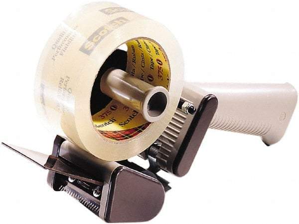 3M - 2" Wide, Pistol Grip Style, Handheld Tape Dispenser - For Use with Box Sealing Tape - Eagle Tool & Supply