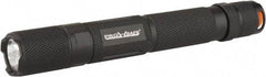 PRO-SAFE - White LED Bulb, 65 Lumens, Industrial/Tactical Flashlight - Matte Dark Charcoal Aluminum Body, 2 AA Alkaline Batteries Not Included - Eagle Tool & Supply