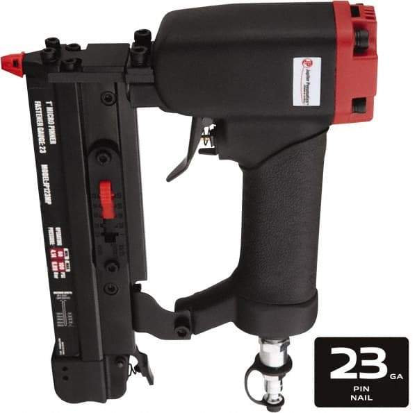 Value Collection - 1/2 to 1" Nail Length, 0.025" Nail Diam, 23 Gauge Micro Pin Air Nailer - 60 to 110 psi - Eagle Tool & Supply