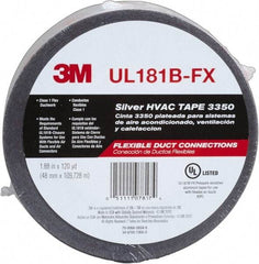 3M - 48mm x 120 Yds Silver Foil Tape - 3.1 mil, Acrylic Adhesive, Series 3350 - Eagle Tool & Supply