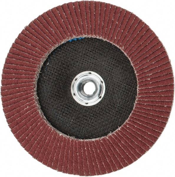 3M - 40 Grit, 7" Disc Diam, 5/8-11 Center Hole, Type 29 Ceramic Flap Disc - 13,300 Max RPM, Cloth Backing, Arbor Attaching System, Coated - Eagle Tool & Supply