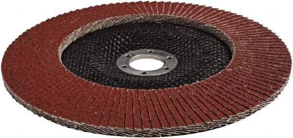 3M - 60 Grit, 7" Disc Diam, 5/8-11 Center Hole, Type 29 Ceramic Flap Disc - 13,300 Max RPM, Cloth Backing, Arbor Attaching System, Coated - Eagle Tool & Supply
