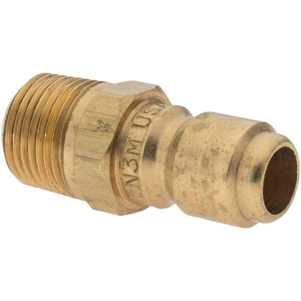 Parker - 3/8-18 NPTF Brass Hydraulic Hose Coupler - -6 Hose Size, 3/8" Hose Diam - Eagle Tool & Supply