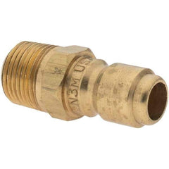 Parker - 3/8-18 NPTF Brass Hydraulic Hose Coupler - -6 Hose Size, 3/8" Hose Diam - Eagle Tool & Supply