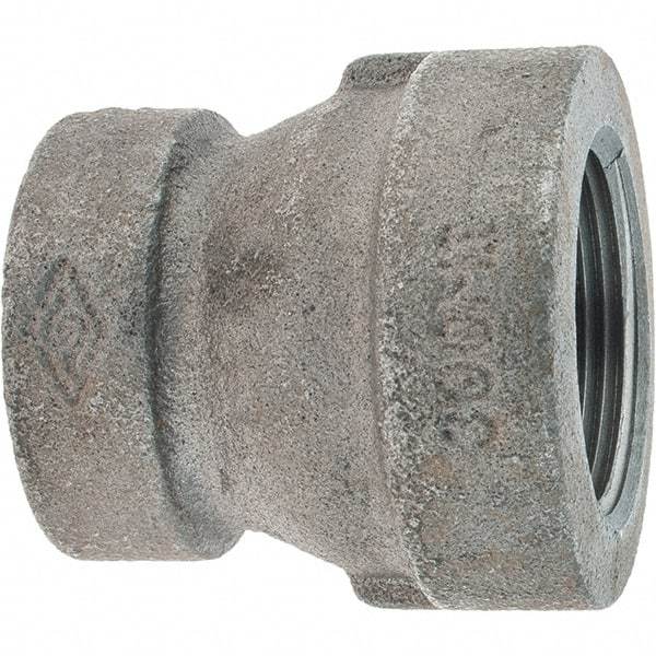 Value Collection - Class 300, 1/4" Black Pipe Reducing Coupling - Threaded, Malleable Iron - Eagle Tool & Supply