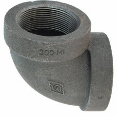 Value Collection - Size 2", Class 300, Malleable Iron Black Pipe 90° Elbow - 300 psi, Threaded End Connection - Eagle Tool & Supply