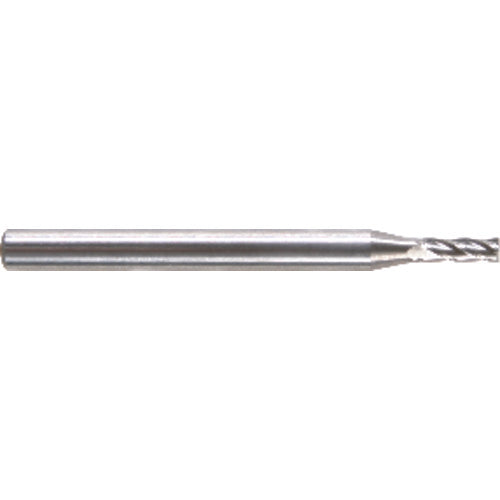 ‎.100 Dia. × 1-1/2 Overall Length 4-Flute Square End Solid Carbide SE End Mill-Round Shank-Center Cut-Uncoated - Exact Industrial Supply