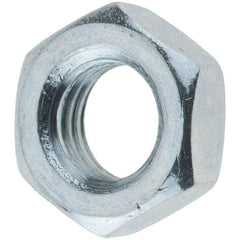 Value Collection - 5/16-24 UNF Steel Right Hand Hex Jam Nut - 1/2" Across Flats, 3/16" High, Zinc Clear Finish - Eagle Tool & Supply