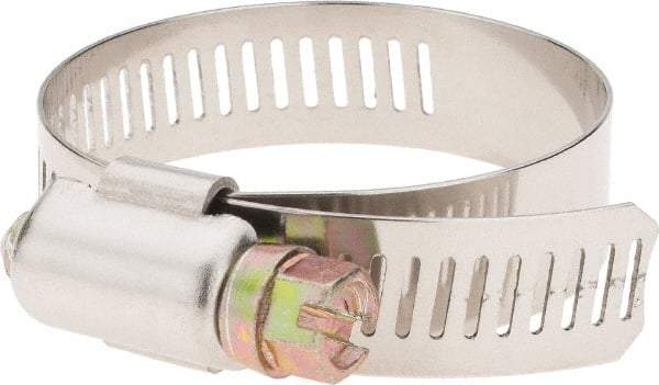 Value Collection - SAE Size 24, 1-1/16 to 2" Diam, Stainless Steel Worm Drive Clamp - 1/2" Wide - Eagle Tool & Supply