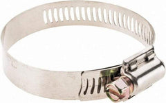 Value Collection - SAE Size 32, 1-9/16 to 2-1/2" Diam, Stainless Steel Worm Drive Clamp - 1/2" Wide - Eagle Tool & Supply