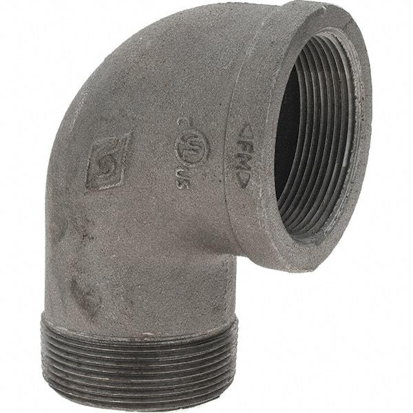Value Collection - Size 2", Class 150, Malleable Iron Black Pipe 90° Street Elbow - 150 psi, Threaded End Connection - Eagle Tool & Supply