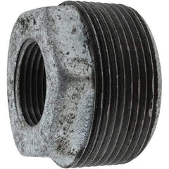 Value Collection - Class 150, 1-1/2 x 3/4" Galvanized Pipe Hex Bushing - Threaded, Malleable Iron - Eagle Tool & Supply