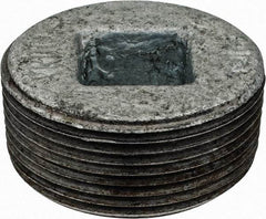 Value Collection - Class 150, 1-1/4" Galvanized Pipe Countersunk Plug - Threaded, Malleable Iron - Eagle Tool & Supply
