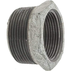 Value Collection - Class 150, 1-1/2 x 1-1/4" Galvanized Pipe Hex Bushing - Threaded, Malleable Iron - Eagle Tool & Supply