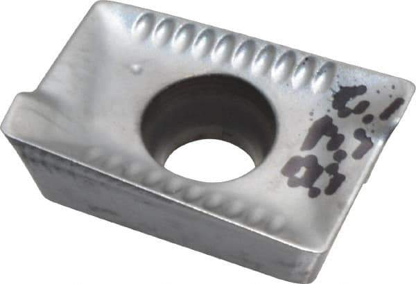 Iscar - APKT1003 76 Grade IC328 Carbide Milling Insert - TiCN Finish, 0.1366" Thick, 0.5mm Corner Radius - Eagle Tool & Supply