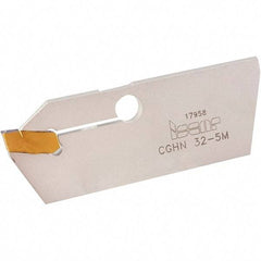 Iscar - 4.4 to 6.4mm Groove Width, 26mm Max Depth of Cut, Neutral Cut, CGHN Indexable Grooving Blade - Multiple Insert Styles, Series Cut Grip - Eagle Tool & Supply