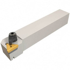 Iscar - CTGP, Left Hand Cut, 12mm Shank Height x 12mm Shank Width, Neutral/Positive Rake Indexable Turning Toolholder - 80mm OAL, TP..1103.. Insert Compatibility, Series Isoturn - Eagle Tool & Supply