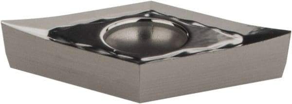 Iscar - DCGT2-0 AS Grade IC20 Carbide Turning Insert - Uncoated, 55° Diamond, 1/4" Inscr Circle, 3/32" Thick, 0.0079" Corner Radius - Eagle Tool & Supply