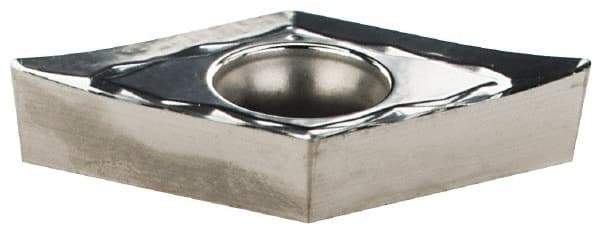 Iscar - DCGT2-1 AS Grade IC20 Carbide Turning Insert - Uncoated, 55° Diamond, 1/4" Inscr Circle, 3/32" Thick, 1/64" Corner Radius - Eagle Tool & Supply