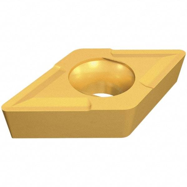Iscar - DCMT3-0 Grade IC20N Carbide Turning Insert - Uncoated, 55° Diamond, 3/8" Inscr Circle, 5/32" Thick, 0.0079" Corner Radius - Eagle Tool & Supply