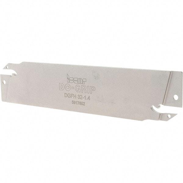 Iscar - 1.4" Groove Width, Neutral Cut, DGFH Indexable Grooving Blade - DGN/DGNM-J/JS/JT, DGR/L-J/JS Insert Style, Series Do-Grip & Heli-Grip - Eagle Tool & Supply