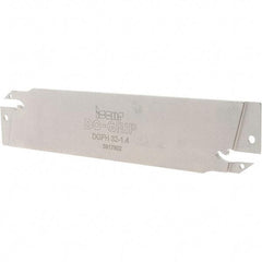 Iscar - 1.4" Groove Width, Neutral Cut, DGFH Indexable Grooving Blade - DGN/DGNM-J/JS/JT, DGR/L-J/JS Insert Style, Series Do-Grip & Heli-Grip - Eagle Tool & Supply