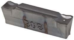 Iscar - DGN C IC308 Grade, 0.1575" Cutting Width, Carbide Cutoff Insert - 0° Neutral Lead Angle, 0.0118" Cnr Rad, TiCN Coated, Double End - Eagle Tool & Supply