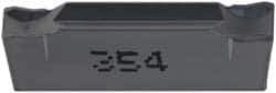 Iscar - DGN C IC354 Grade, 0.1575" Cutting Width, Carbide Cutoff Insert - 0° Neutral Lead Angle, 0.0118" Cnr Rad, TiCN Coated, Double End - Eagle Tool & Supply