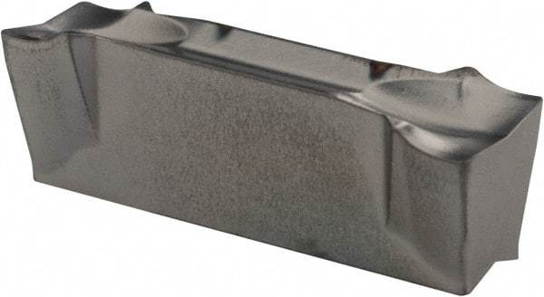 Iscar - DGN J IC328 Grade, 0.1969" Cutting Width, Carbide Cutoff Insert - 0° Neutral Lead Angle, 0.0118" Cnr Rad, TiCN Coated, Double End - Eagle Tool & Supply