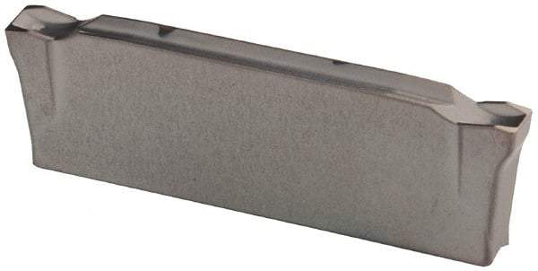 Iscar - DGR C IC354 Grade, 0.0866" Cutting Width, Carbide Cutoff Insert - 6° Right Hand Lead Angle, 0.0079" Cnr Rad, TiCN Coated, Double End - Eagle Tool & Supply