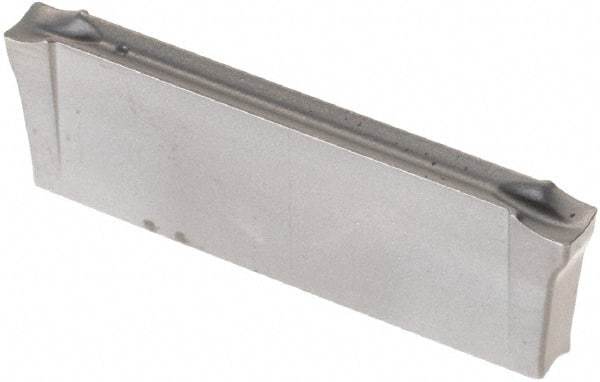 Iscar - DGR2202 IC20 Grade, 0.0866" Cutting Width, Carbide Cutoff Insert - 6° Right Hand Lead Angle, 0.0079" Cnr Rad, Double End - Eagle Tool & Supply