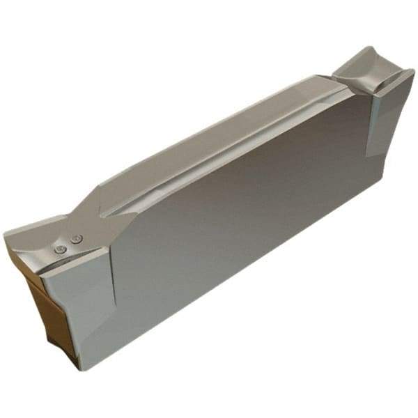 Iscar - DGR4003 IC20 Grade, 0.1575" Cutting Width, Carbide Cutoff Insert - 4° Right Hand Lead Angle, 0.0118" Cnr Rad, Double End - Eagle Tool & Supply