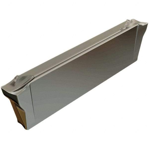 Iscar - DGR6303 IC328 Grade, 1/4" Cutting Width, Carbide Cutoff Insert - 4° Right Hand Lead Angle, 0.0138" Cnr Rad, TiCN Coated, Double End - Eagle Tool & Supply