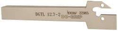 Iscar - DGT, Left Hand Cut, 1.38" Max Workpc Diam, DG. 1.., DG. 2.. Insert, Indexable Cutoff Toolholder - 1/2" Shank Width, 1/2" Shank Height, 4-1/2" OAL - Eagle Tool & Supply