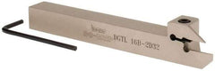 Iscar - 0.6299" Max Depth of Cut, 1.9mm Min Groove Width, 140mm OAL, Left Hand Indexable Grooving Cutoff Toolholder - 16mm Shank Height x 16mm Shank Width, DG. 1../DG. 2.. Insert Style, DGT Toolholder Style, Series Do Grip - Eagle Tool & Supply