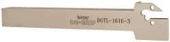 Iscar - DGT, Left Hand Cut, 1.38" Max Workpc Diam, DG. 1.., DG. 3.. Insert, Indexable Cutoff Toolholder - 16mm Shank Width, 16mm Shank Height, 150mm OAL - Eagle Tool & Supply