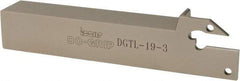 Iscar - 0.118" Min Groove Width, 4-1/2" OAL, Left Hand Indexable Grooving Cutoff Toolholder - 3/4" Shank Height x 3/4" Shank Width, DG. 1../DG. 3.. Insert Style, DGT Toolholder Style, Series Do Grip - Eagle Tool & Supply