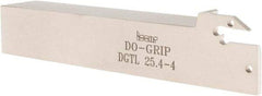 Iscar - External Thread, 1" Max Depth of Cut, 0.157" Min Groove Width, 6" OAL, Left Hand Indexable Grooving Cutoff Toolholder - 1" Shank Height x 1" Shank Width, DG.. Insert Style, DGT Toolholder Style, Series Do-Grip - Eagle Tool & Supply