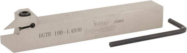 Iscar - External Thread, 0.591" Max Depth of Cut, 0.055" Min Groove Width, 5-1/2" OAL, Right Hand Indexable Grooving Cutoff Toolholder - 3/4" Shank Height x 3/4" Shank Width, DG.. Insert Style, DGT Toolholder Style, Series Do-Grip - Eagle Tool & Supply