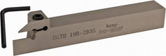 Iscar - External Thread, 0.689" Max Depth of Cut, 0.075" Min Groove Width, 5-1/2" OAL, Right Hand Indexable Grooving Cutoff Toolholder - 0.063 Seat Size, 3/4" Shank Height x 3/4" Shank Width, DG.. Insert Style, DGT Toolholder Style, Series Do-Grip - Eagle Tool & Supply